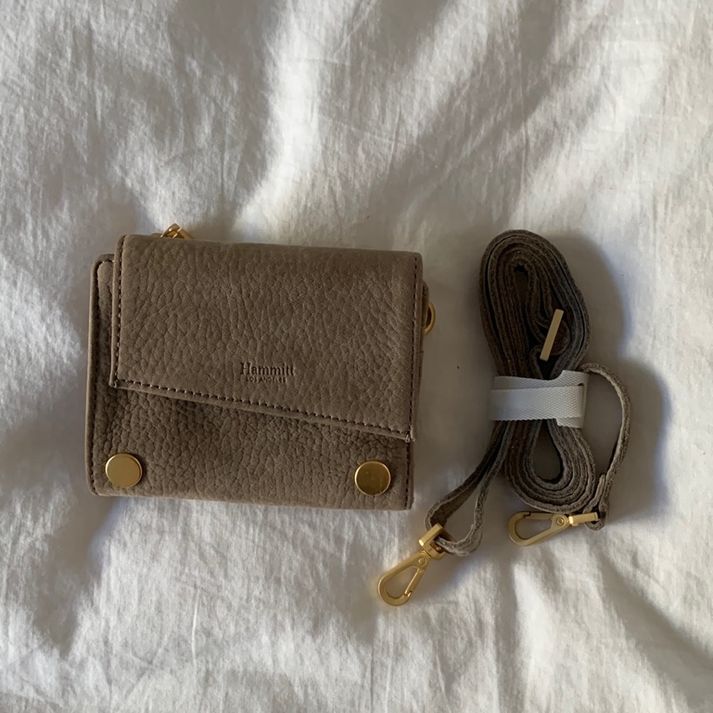 Hammitt Levy Grey Natural/ Brushed Gold/ Small Crossbody